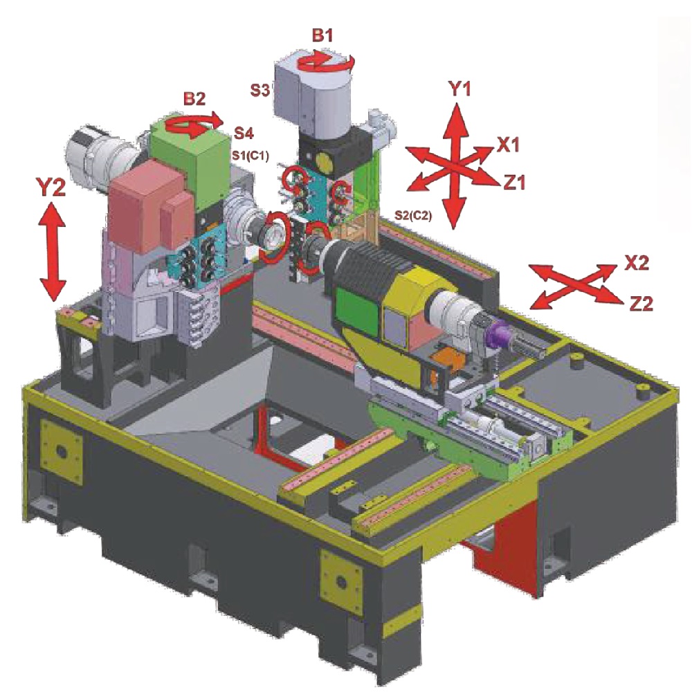 Схема гібридного токарного верстата з чпу QUICK-TECH i-60 ULTIMATE